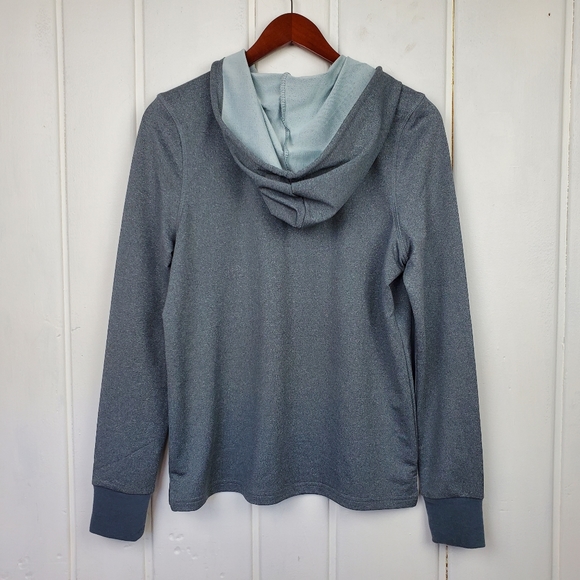 Bebe Sport Get Fit Gray Draw String Hoodie 3D Puffy Lettering Women's Small - Picture 8 of 11